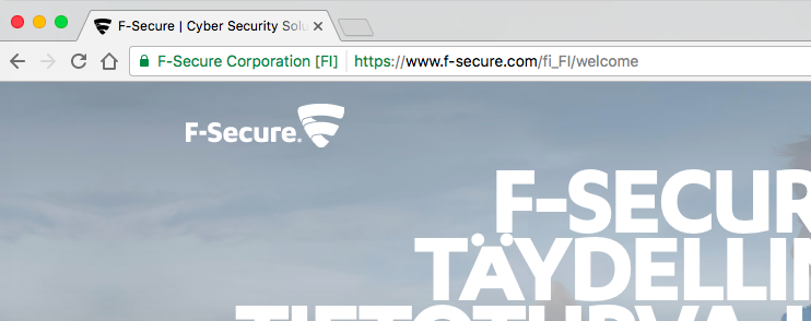 F-Secure SSL Certificate