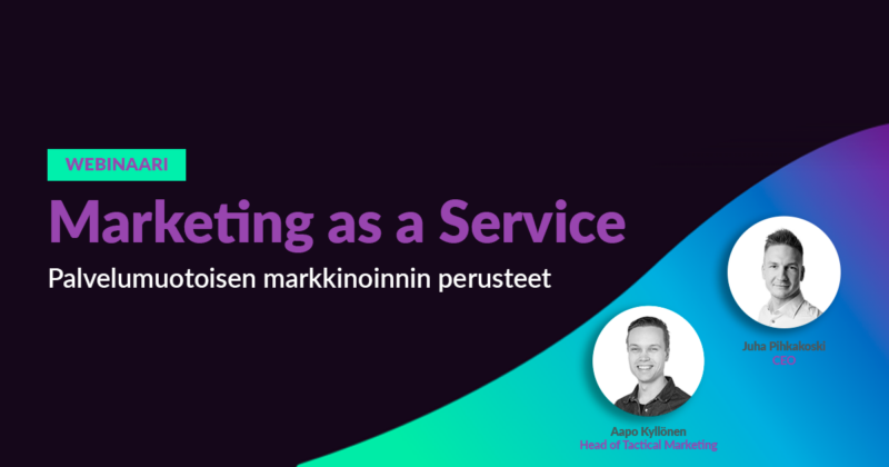 Palvelumuotoinen markkinointi -webinaari